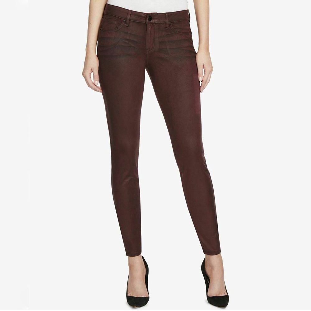 William Rast Womens Perfect Fashion Skinny Jeans Oxblood Burgundy size 27